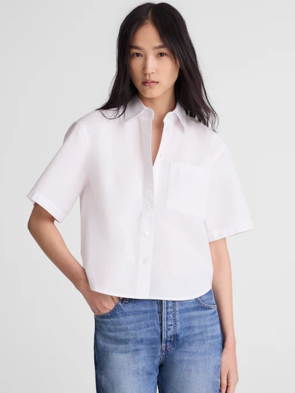 Madewell Straight hem short sleeve shirt Sz. S - Picture 2 of 7
